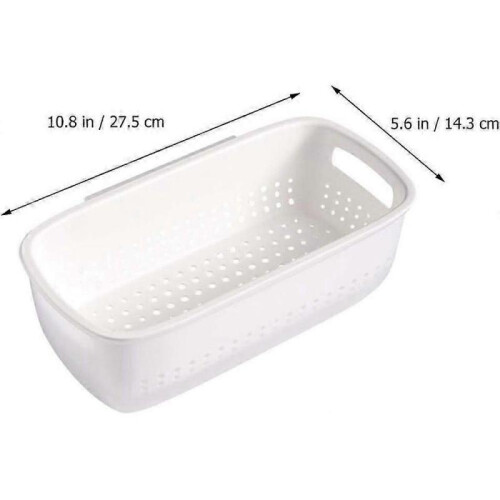 Rinsing Bowl 2-in-1 Multi-Function Kitchen Colander Filter Bowl Set Double-Layer Plastic Food Strainer(White) 1