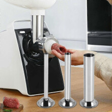 3pcs Stainless Steel Sausage Stuffer Filling Tubes Funnels Nozzles Spare Parts Filler Tube, Diamete