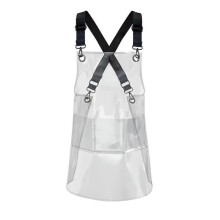 (Black) Kitchen Hair Salon Barber Apron for Women/Men with Pockets Work Cleaning Pinafore Restaurant Shop Wa