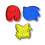 3 pack Sonic cookie cutters 1