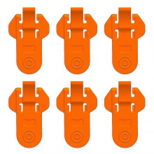 (Orange) 6 Pack Manual Easy Can Opener Multifunctional Resuable Lid Remover For Resturants
