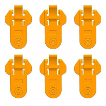 (Yellow) 6 Pack Manual Easy Can Opener Multifunctional Resuable Lid Remover For Resturants