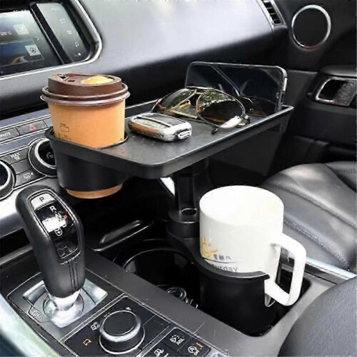 Adjustable 360 Rotating Cup Holder Tray for Vehicles - Universal Fit Organizer Solution 1