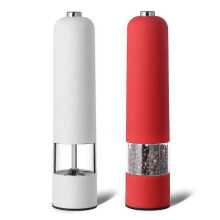 (red white) Salt And Pepper Mill Set Of 2 Manual With Adjustable Ceramic Grinder From Coarse To Fine Spice Mill Set