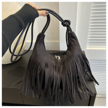 (Black) Single Shoulder Crossbody Bag Fashion Casual Simple Retro Style Girl Underarm