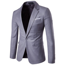 (Gray, M) Casual Fashion Mens Small Suit Light And Thin Business Jacket Suit Sunscreen