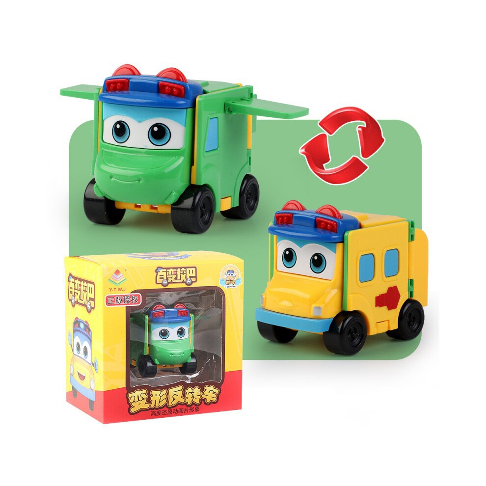 (Aircraft) Transformable Gogobus School Bus Robot Deformation Doublesided Toys Car Kid