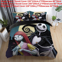 (Style A Double) Before The Nightmare Christmas Single Double Duvet Cover Bedding Set Pillowcase