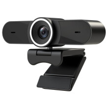 Zoomable 2K Webcam with AI-Powered Framing - Adjustable FOV, Aluminum Body, Dual Stereo Microphones(Black)