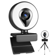 Computer 1080P AutoFocus Webcam Double Noise Reduction Microphone Camera Video Webcam(Black)