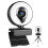 Computer 1080P AutoFocus Webcam Double Noise Reduction Microphone Camera Video Webcam(Black) 1