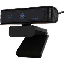 Full HD Webcam, for Desk Computer Laptop, Made for Meetings and Works for Streaming, Plug and Play(Black)