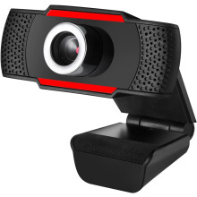Webcam Video Sensor Manual-Focus Microphone for PC & Laptop, Black(Black)