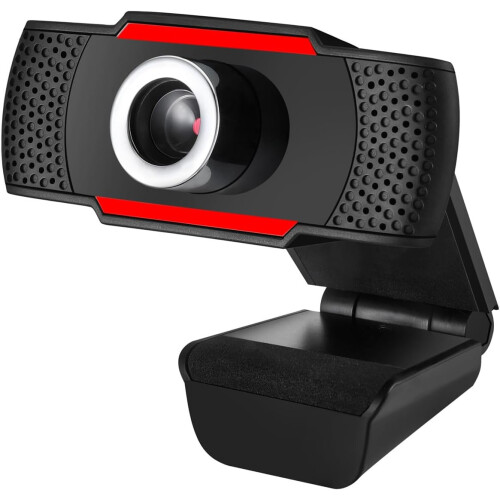 Webcam Video Sensor Manual-Focus Microphone for PC & Laptop, Black(Black)