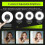 Webcam with Light, Software Included, Fast AutoFocus, Built-in Privacy Cover, USB Web Camera(Black) 3