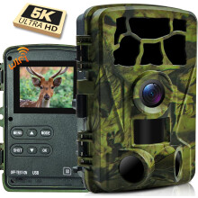 5K Trail Camera, WIFI 60MP Camera, 64GB SD Card, Night Vision for Outdoor, Monitoring Game Cameras (Green)