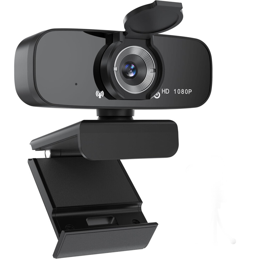 1080P Hd Webcam With Microphone For Desktop, Usb Computer Camera With Web Cam Cover(Black) Black 6976918070968