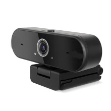 4K Webcam, Computer Camera with Low-Light Correction, AI Noise-Canceling Microphone(Black)