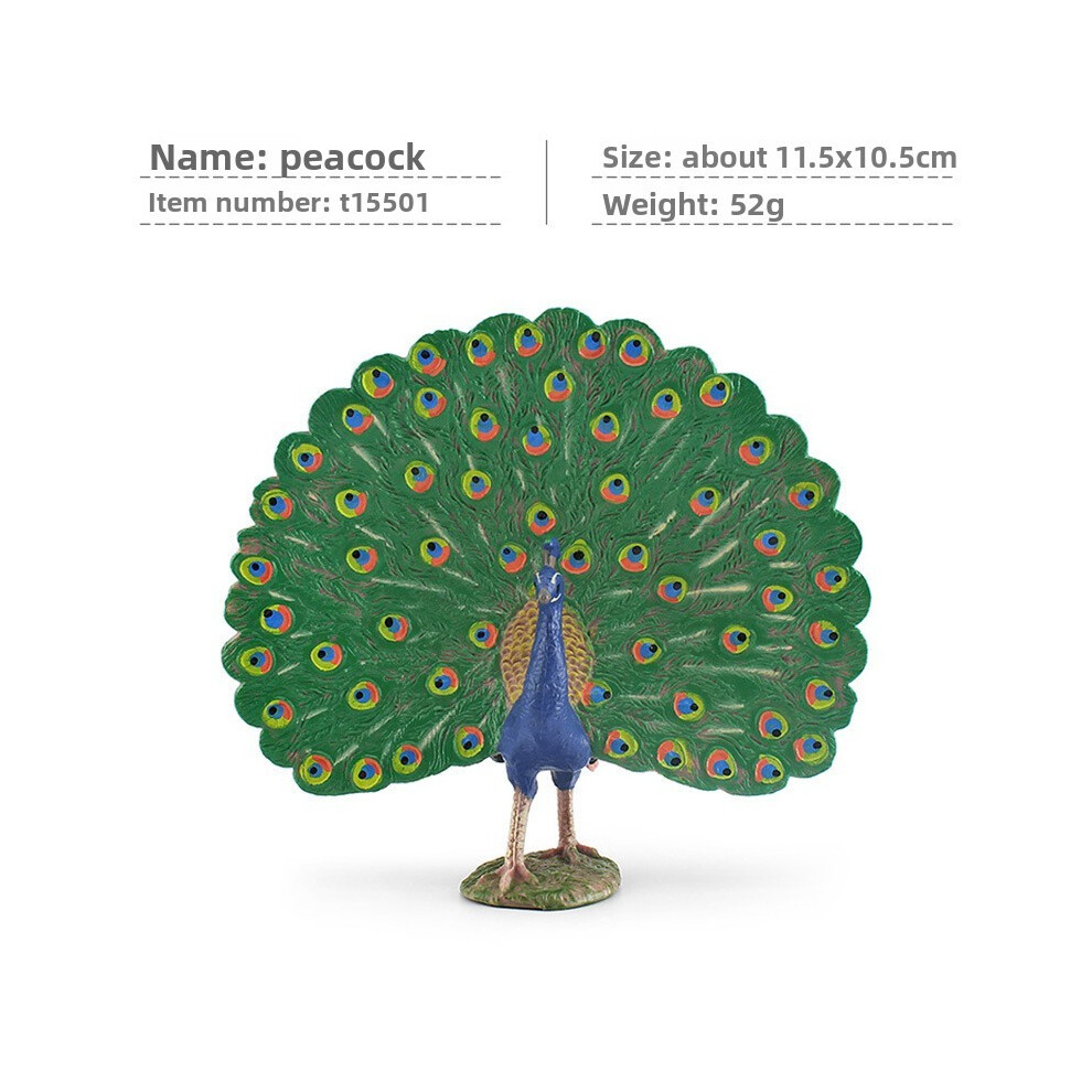 (Peacock ) Peafowl Wildlife Pelican Animal Pvc Models For Kids Educational And Decor Toys