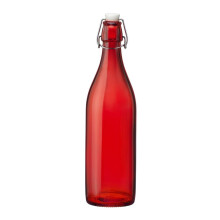 Bormioli Rocco Giara Garrafa de Bebida com Tampa de Fecho, 33,75 oz - Recipiente de Vidro à Prova de Vazamentos