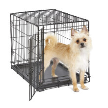 New World Newly Enhanced Single Door New World Dog Crate Includes Leak-Proof Pan Floor Protecting Feet & New Patented Features 24 Inch