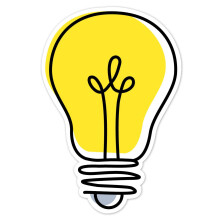 CTP Doodle Light Bulb 6 """" Tagliato Did D D