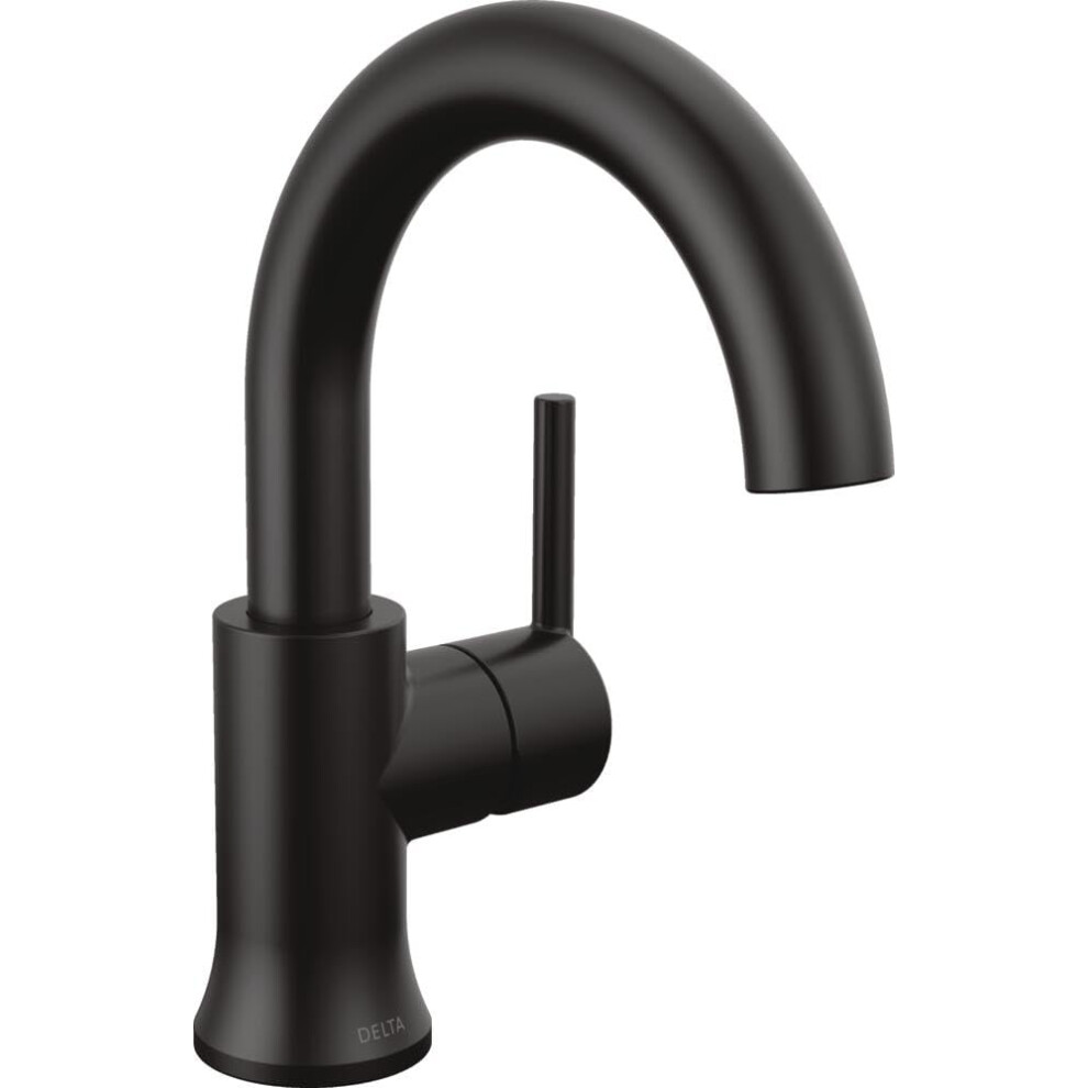 Photos - Tap Delta Faucet Trinsic Single Hole Swivel Spout Bathroom Faucet Black Bathroom Sink Faucet Single Handle Bathroom Faucet Diamo 