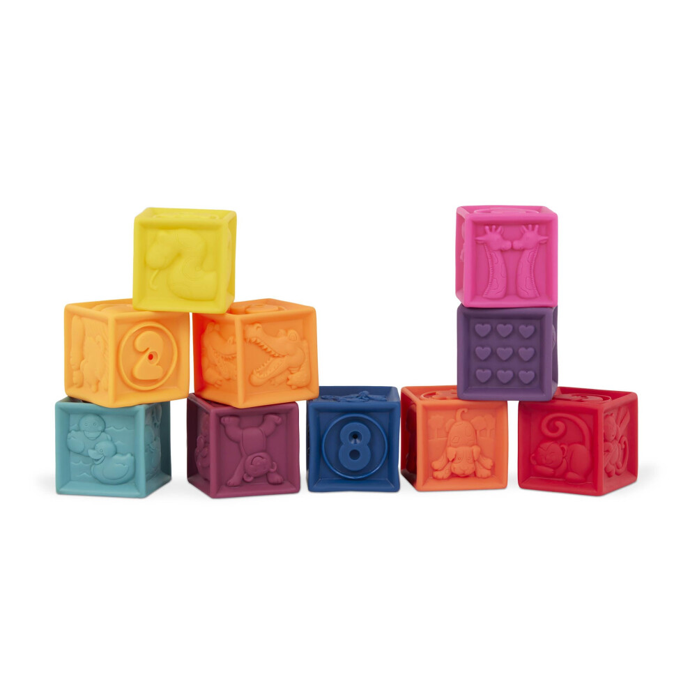 Photos - Other Toys B. toys - Baby Blocks - Stacking & Building Toys For Babies - 10 Soft BX2147Z