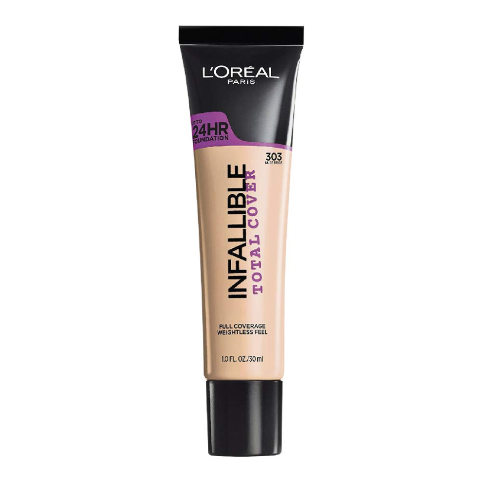 LâOrã©Al Paris Beige Loreal Paris Infallible Total Cover Foundation, Nude 1 Fl Oz