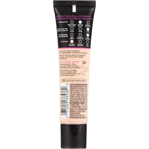 L’Oréal Paris L'Oreal Paris Infallible Total Cover Foundation, Κλασικό Ελεφαντόδοντο, 1 fl; oz. 2