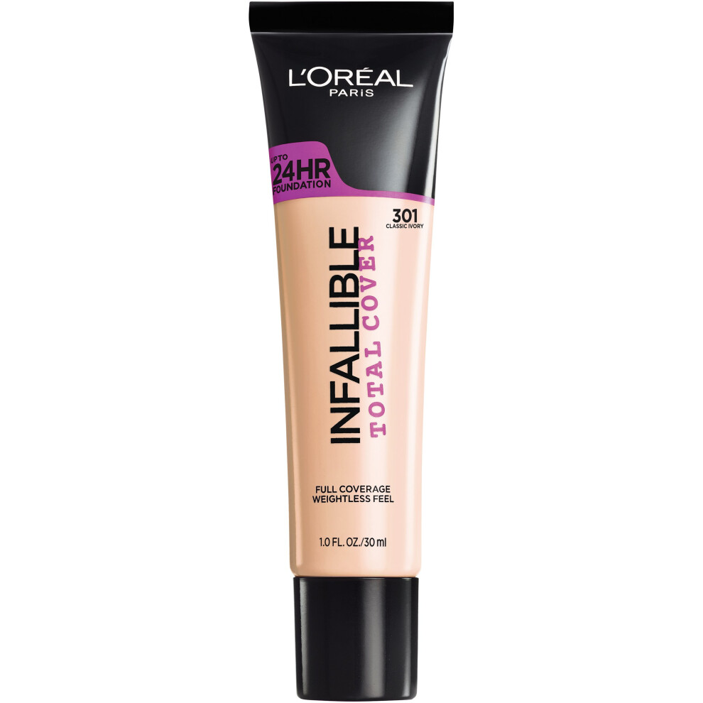 L’oréal Paris Loreal Paris Infallible Total Cover Foundation, Classic 1 Fl Oz Ivory