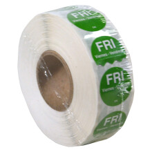 Sisteme de siguran?a Daymark-IT1143925 Day of the Week 3/4 """" Circle Permanent Label Fri (Roll de 1 000)