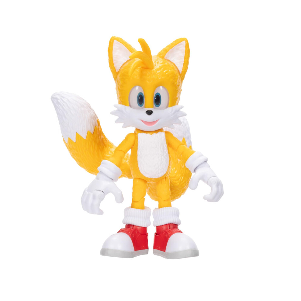 New Sonic The Hedgehog Boys Sonic 3 Movie Action Figures 5-Inch Tails Collector Toy Figure, Highly Articulated For Girls - Officially Licensed 3 Movie Pro 424004