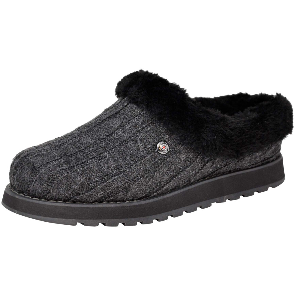 Skechers Bobs From Women's Keepsakes Ice Angel Charcoal/Black Slipper