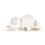 HomeVss  Bone China Rim Shape  Elegance White 40pc Dinnerware Set 2