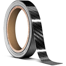 VViViD Hochglnzendes Epoxidharz-Klebeband aus schwarzem Carbonfaser-Vinyl, DIY-Rolle (0,5 Zoll x 20 Fu)