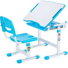 VIVO Blue Height Adjustable Childrens Desk and Chair Set Kids Interactive Workstation DESKV201B