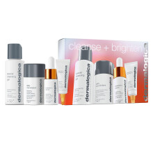 Dermalogica Cleanse + Brighten - Skin Care Set Contains Face Wash, Exfoliating Powder, Facial Serum, and Eye Serum, Holiday Gift Set