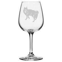 Cine negri norvegian elkhound tematic gravat 12,75oz pahar de vin