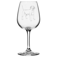 Gura neagra Cur Dog tematica gravata 12.75oz pahar de vin