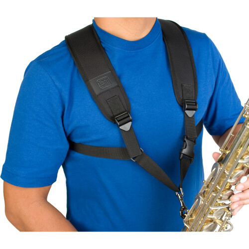 Pro Tec Saxophone Harness with Deluxe Metal Trigger Snap  Large  Model A306M  Black