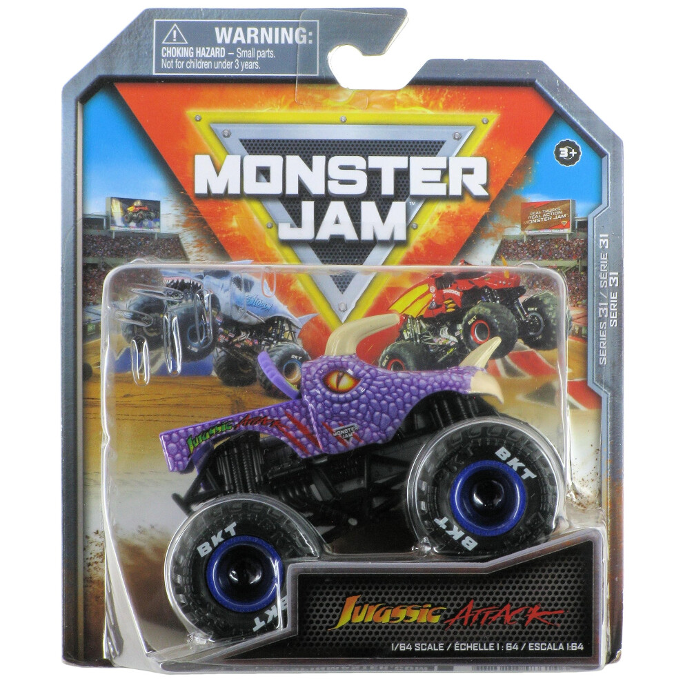 Confiture De Monstres Monster Jam 2023 Spin Master 1:64 Diecast Truck Series 31 Arena Favorites Jurassic Attack