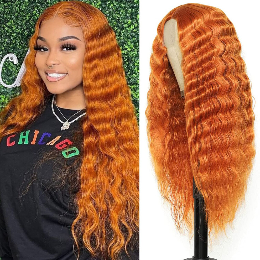 Clione 28"" Synthetic Curly Wig Long Deep Wave Fake Scalp Lace Wigs For Women