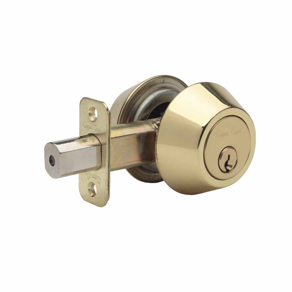 Photos - Door Lock Copper Creek DB2420PB Double Cylinder Deadbolt Polished Brass