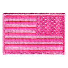 Parche bordado con bandera estadounidense, reverso, rosa, Estados Unidos, Amrica, termoadhesivo