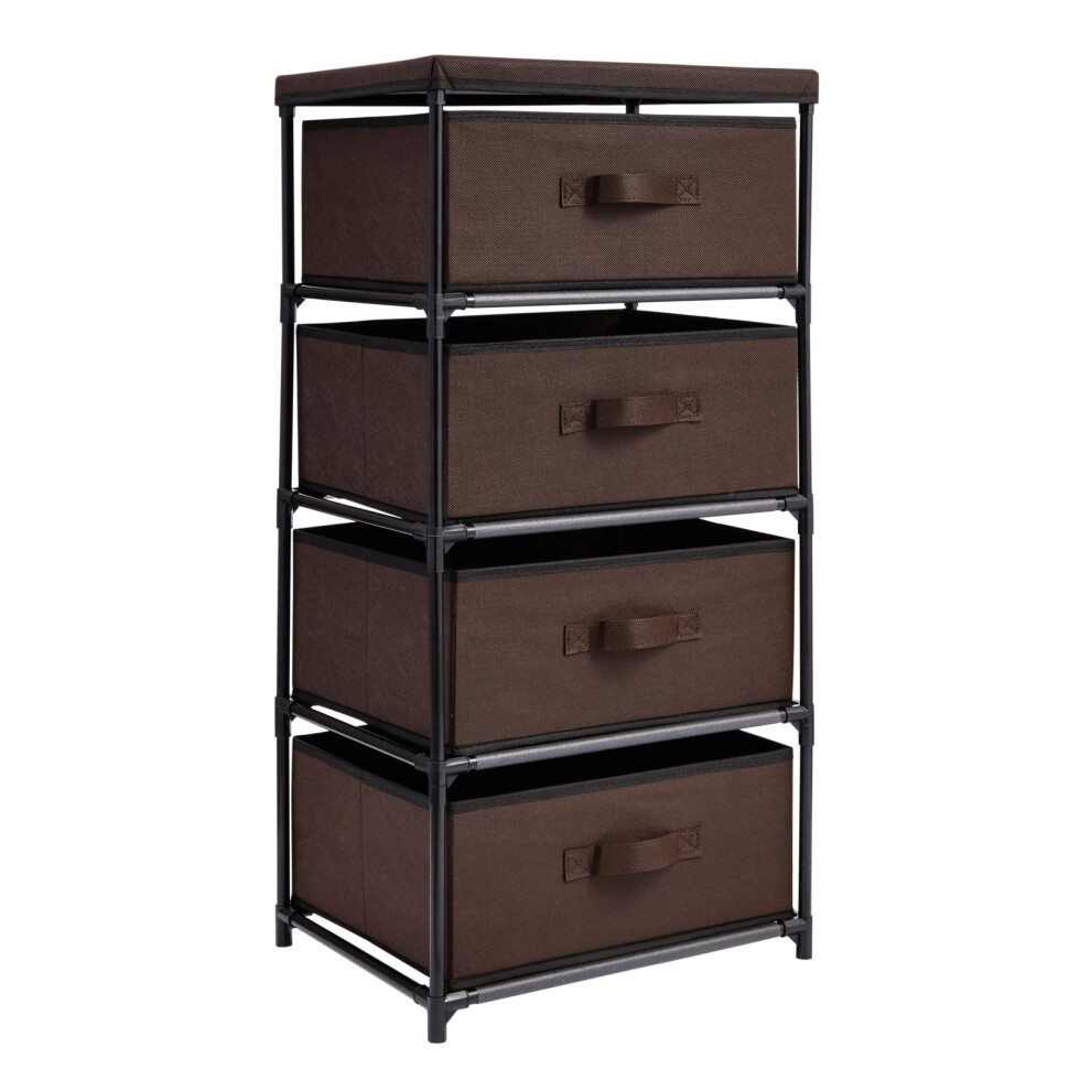 4Tier Drawer Dresser for Bedroom Clothes Organizer Fabric Storage T