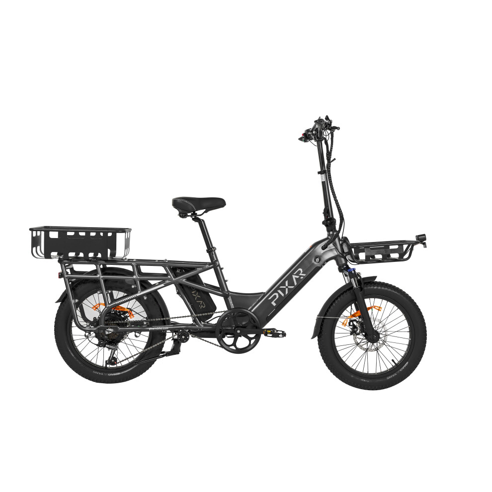 20-Inch Fat Tire Electric Cargo Bike with Front & Rear Baskets-image-OPC-PJ7T2TN-NEW