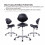 Grace&Grace Professional Saddle Stool Chair with Back Support  Rolling 3