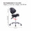 Grace&Grace Professional Saddle Stool Chair with Back Support  Rolling 4