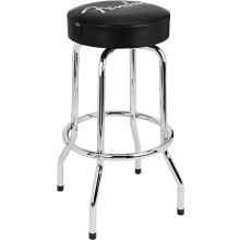 Fender Spaghetti Logo Swivel Barstool with Guitar Picks Pouch Great Gifts for Dad with 1 Year Limited Warranty Simple Assembly Black/Black 30""""